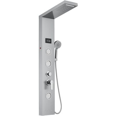AURALUM Multifunción Hidromasaje Columna De Ducha Con Led Luces De Acero Inox, 5 Función De Sistema De Panel De Ducha Hidro-masaje Con Ducha Lluvia+ducha De Mano Con Boquillas Anticalcárea AURALUM Multifunción Hidromasaje Columna De Ducha Con Led Luces De Acero Inox, 5 Función De Sistema De Panel De Ducha Hidro-masaje Con Ducha Lluvia+ducha De Mano Con Boquillas Anticalcárea