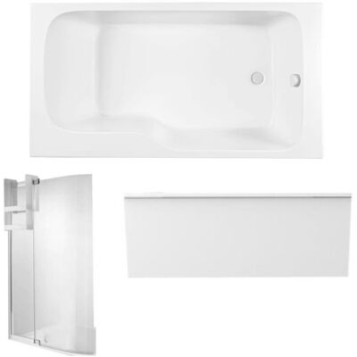 Pack de bañera y ducha Jacob Delafon Malice - Izquierda, 160x85, Blanco Mate Pack de bañera y ducha Jacob Delafon Malice - Izquierda, 160x85, Blanco Mate
