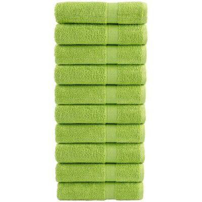 vidaXL Toallas de jabón premium - 10 piezas, Verde manzana, 70x140 cm - Toallas vidaXL Toallas de jabón premium - 10 piezas, Verde manzana, 70x140 cm - Toallas