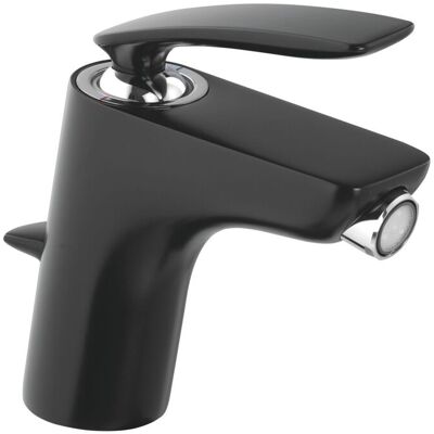 KLUDI Balance Mezclador para bidé - Monomando, negro mate, sistema de desagüe, 522168775 KLUDI Balance Mezclador para bidé - Monomando, negro mate, sistema de desagüe, 522168775