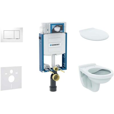 Geberit Kombifix - Conjunto De Módulo De Instalación, Inodoro Alpha Con Asiento, Pulsador De Descarga Sigma20, Blanco/cromo 110.302.00.5 Nr5 Geberit Kombifix - Conjunto De Módulo De Instalación, Inodoro Alpha Con Asiento, Pulsador De Descarga Sigma20, Blanco/cromo 110.302.00.5 Nr5