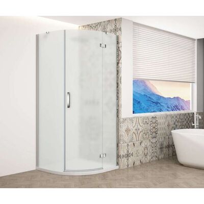 Gelco Trinity - Box Doccia Semicircolare 90x90 Cm, Destra, Vetro Satinato/cromo Gt6590mr-ch Gelco Trinity - Box Doccia Semicircolare 90x90 Cm, Destra, Vetro Satinato/cromo Gt6590mr-ch