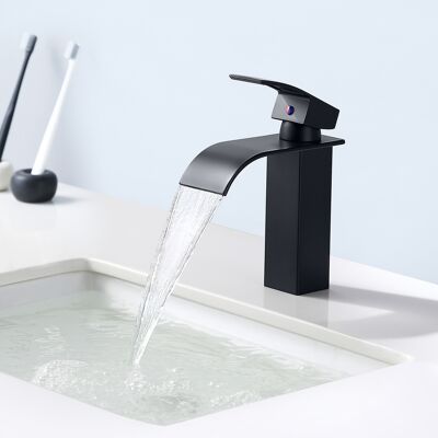 AURALUM Grifo Lavabo Anti-ruido Grifo Baño Para Baño Monomando Lavabo Grifo De Cuenca Griferia Lavabo Y Baño AURALUM Grifo Lavabo Anti-ruido Grifo Baño Para Baño Monomando Lavabo Grifo De Cuenca Griferia Lavabo Y Baño