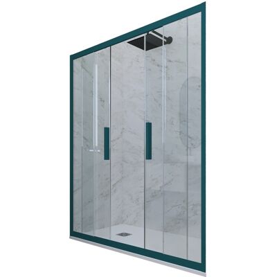 Forte - Puerta De Ducha Cm Corredera Pvc Verde Night Watch Glam Forte - Puerta De Ducha Cm Corredera Pvc Verde Night Watch Glam