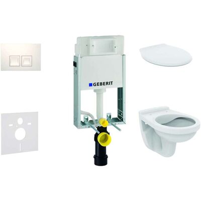 Geberit Kombifix - Conjunto De Módulo De Instalación Empotrado, Inodoro Alpha Con Asiento, Pulsador De Descarga Delta35, Blanco Alpino 110.100.00.1 Nr4 Geberit Kombifix - Conjunto De Módulo De Instalación Empotrado, Inodoro Alpha Con Asiento, Pulsador De Descarga Delta35, Blanco Alpino 110.100.00.1 Nr4