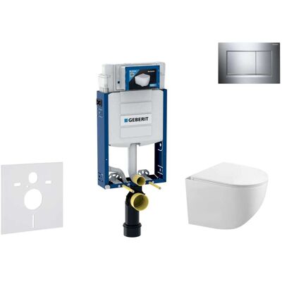 Geberit Kombifix - Conjunto De Módulo De Instalación Empotrada, Inodoro Gaia Y Asiento Softclose, Pulsador De Descarga Sigma20, Cromo/cromo Mate Sani15ca1119 Geberit Kombifix - Conjunto De Módulo De Instalación Empotrada, Inodoro Gaia Y Asiento Softclose, Pulsador De Descarga Sigma20, Cromo/cromo Mate Sani15ca1119