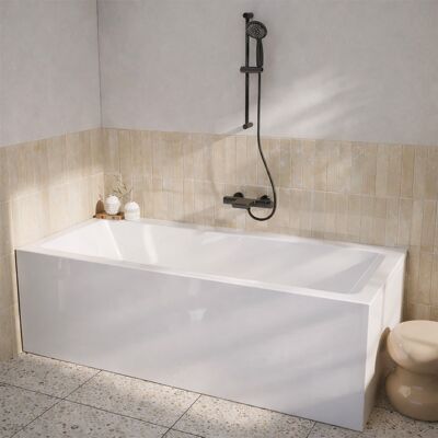AURLANE Faldón De Bañera Blanco Brillo 180x50 Cm - Acrílico Y Abs AURLANE Faldón De Bañera Blanco Brillo 180x50 Cm - Acrílico Y Abs