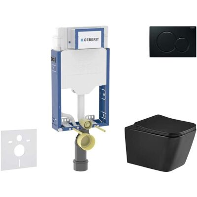 Geberit Kombifix - Conjunto De Instalación Empotrada, Inodoro Arkas I Y Asiento Softclose, Pulsador Sigma01, Negro Sani15ca5509 Geberit Kombifix - Conjunto De Instalación Empotrada, Inodoro Arkas I Y Asiento Softclose, Pulsador Sigma01, Negro Sani15ca5509