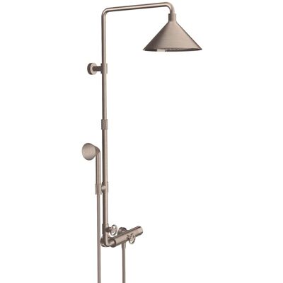 Hansgrohe Axor Starck Showerpipe - Nickel Cepillado - Ducha de ducha Hansgrohe Axor Starck Showerpipe - Nickel Cepillado - Ducha de ducha