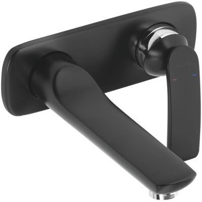 Mezclador de lavabo empotrado Kludi Balance - 180mm, negro mate/cromado Mezclador de lavabo empotrado Kludi Balance - 180mm, negro mate/cromado
