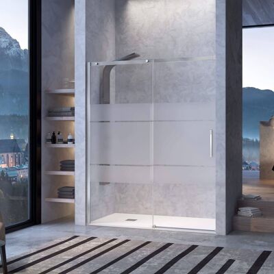 KASSANDRA - Frontal de ducha + Puerta Corredera luna 145 cm - Luna - 76.5-79 cm - Shower enclosure KASSANDRA - Frontal de ducha + Puerta Corredera luna 145 cm - Luna - 76.5-79 cm - Shower enclosure