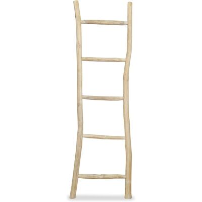 Escalera para toallas de teca con 5 peldaños - Mueble de baño Escalera para toallas de teca con 5 peldaños - Mueble de baño
