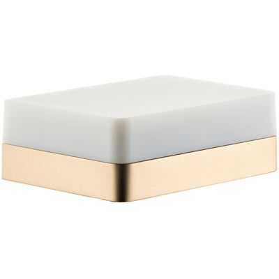 Estante para baño Hansgrohe AXOR - Vidrio y metal, 108mm, Bronce cepillado Estante para baño Hansgrohe AXOR - Vidrio y metal, 108mm, Bronce cepillado