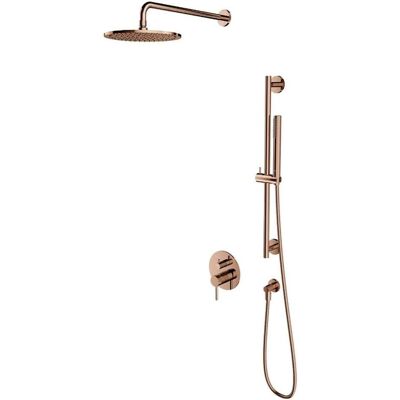 Omnires Y - Juego De Ducha Con Grifo Empotrado, Con Cuerpo, Diámetro 25 Cm, Cobre Sysy47cp Omnires Y - Juego De Ducha Con Grifo Empotrado, Con Cuerpo, Diámetro 25 Cm, Cobre Sysy47cp