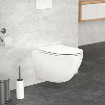 ECD Alemania Inodoro de Pared - Cerámica Cierre Suave Diseño Moderno ECD Alemania Inodoro de Pared - Cerámica Cierre Suave Diseño Moderno