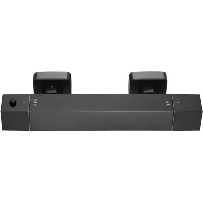 Auralum Negro Grifo Mezclador Termostático Para Ducha, Válvula Mezcladora Con Botón De Seguridad De 38 °c, Mezclador De Agua Fría Y Caliente, Control De Temperatura Constante Para Baños Auralum Negro Grifo Mezclador Termostático Para Ducha, Válvula Mezcladora Con Botón De Seguridad De 38 °c, Mezclador De Agua Fría Y Caliente, Control De Temperatura Constante Para Baños