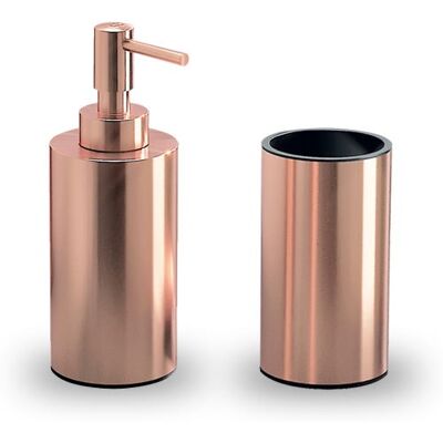 Kiamami Valentina - Juego de accesorios de baño en cobre y acero Kiamami Valentina - Juego de accesorios de baño en cobre y acero
