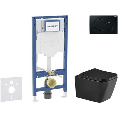Geberit Duofix - Conjunto De Instalación Empotrada, Inodoro Arkas I Y Asiento Softclose, Pulsador Sigma01, Negro Sani11ca5514 Geberit Duofix - Conjunto De Instalación Empotrada, Inodoro Arkas I Y Asiento Softclose, Pulsador Sigma01, Negro Sani11ca5514