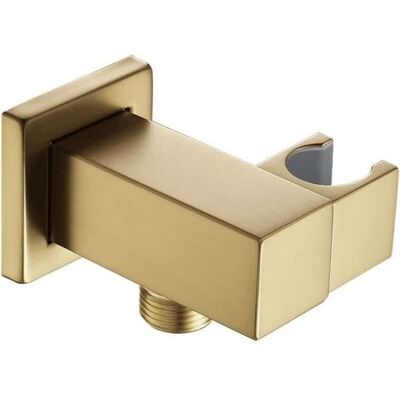SIOKS Barra Deslizante Para Ducha, Soporte De Pared Ajustable De Latón Para Cabezal De Ducha, Acabado En Oro Cepillado. SIOKS Barra Deslizante Para Ducha, Soporte De Pared Ajustable De Latón Para Cabezal De Ducha, Acabado En Oro Cepillado.
