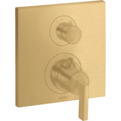 Hansgrohe Axor Citterio Termostato - Oro Cepillado - Montaje en Pared Hansgrohe Axor Citterio Termostato - Oro Cepillado - Montaje en Pared