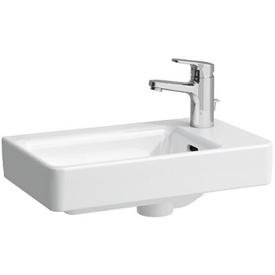 Lavabo Blanco de Baño Laufen - Compacto, Salida a la Izquierda, Con Rebose, 48x28cm Lavabo Blanco de Baño Laufen - Compacto, Salida a la Izquierda, Con Rebose, 48x28cm