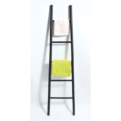 MSV Perchero en escalera - 5 niveles bambú negro - Accesorio baño MSV Perchero en escalera - 5 niveles bambú negro - Accesorio baño