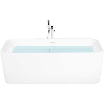 BELIANI Bañera Independiente Moderna Rectangular De Acrílico Con Sistema Antidesbordamiento 1700 X 700 Mm Blanco Yata BELIANI Bañera Independiente Moderna Rectangular De Acrílico Con Sistema Antidesbordamiento 1700 X 700 Mm Blanco Yata