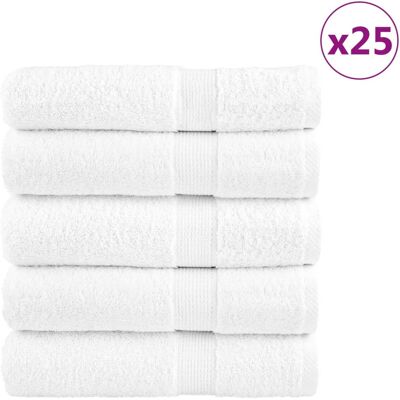 vidaXL Toallas de sauna blancas 70x140cm 25 unidades - Toallas vidaXL Toallas de sauna blancas 70x140cm 25 unidades - Toallas