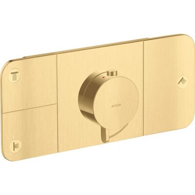 Hansgrohe Axor One Módulo de Termostato - Montaje en Pared, Oro Cepillado, 3 Consumidores Hansgrohe Axor One Módulo de Termostato - Montaje en Pared, Oro Cepillado, 3 Consumidores