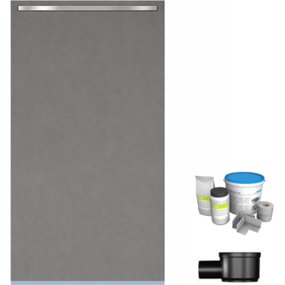 Wedi - Receveur À Carreler Fundo Riolito Neo + Barrette De Finition + Bonde Horizontal + Kit D'Étanchéité 120 X 100 Cm Wedi - Receveur À Carreler Fundo Riolito Neo + Barrette De Finition + Bonde Horizontal + Kit D'Étanchéité 120 X 100 Cm