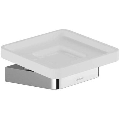 Ravak 10° - Jabonera Con Soporte, Cromo/vidrio X07p354 Ravak 10° - Jabonera Con Soporte, Cromo/vidrio X07p354
