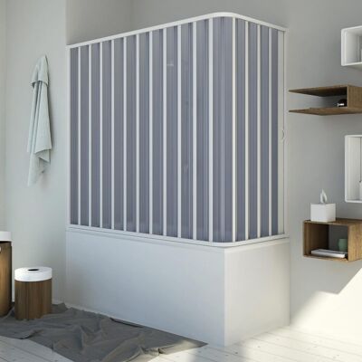 FORTE Idralite - Mampara De Bañera Extensible De Pvc H 150 Mod. Santorini Lateral 70x170 Cm FORTE Idralite - Mampara De Bañera Extensible De Pvc H 150 Mod. Santorini Lateral 70x170 Cm
