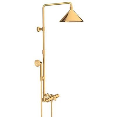 Hansgrohe Axor Starck Showerpipe - Opción Oro Pulido - 2jet Hansgrohe Axor Starck Showerpipe - Opción Oro Pulido - 2jet
