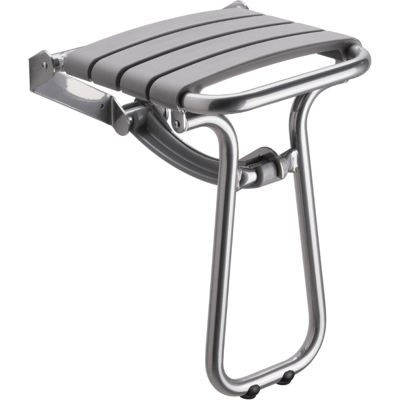 Pellet - Pmr Asiento De Ducha Escamoteable Essential Confort Con Pie De Aluminio Epoxi Gris, Lamas Grises Pellet - Pmr Asiento De Ducha Escamoteable Essential Confort Con Pie De Aluminio Epoxi Gris, Lamas Grises
