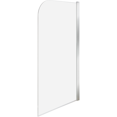 BELIANI Mampara De Ducha Minimalista De Vidrio Templado Transparente Ajustable Plateado 140 X 70 Cm Lapan BELIANI Mampara De Ducha Minimalista De Vidrio Templado Transparente Ajustable Plateado 140 X 70 Cm Lapan