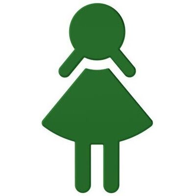 HEWI Símbolo Mujer Verde Poliámida - Cartel de puerta HEWI Símbolo Mujer Verde Poliámida - Cartel de puerta