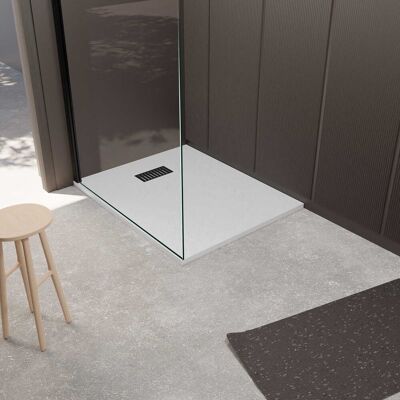 Aurlane - 90x120 cm - Blanco Efecto Piedra - Plato de ducha Aurlane - 90x120 cm - Blanco Efecto Piedra - Plato de ducha
