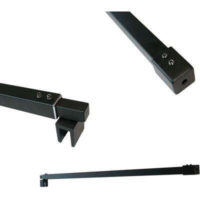 Bernstein Modelo - Barra estabilizadora cuadrada negra ajustable para mamparas EX101 & EX105 Bernstein Modelo - Barra estabilizadora cuadrada negra ajustable para mamparas EX101 & EX105