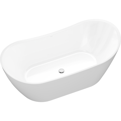 Bernstein - Bañera Independiente De Diseño Acrílico Moderno Con Desagüe Y Rebosadero - Blanco - 170x80x68cm - Siena 2.0 Bernstein - Bañera Independiente De Diseño Acrílico Moderno Con Desagüe Y Rebosadero - Blanco - 170x80x68cm - Siena 2.0