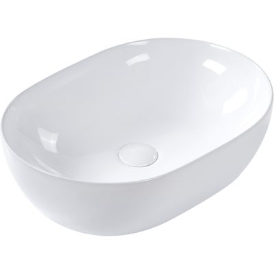 Beliani Omoa Lavabo ovalado de cerámica blanca - Clásico, Modern Beliani Omoa Lavabo ovalado de cerámica blanca - Clásico, Modern