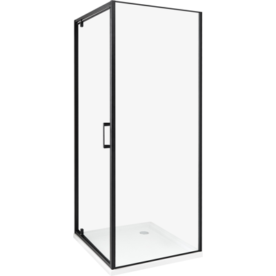 Beliani - Cabina De Ducha Cuadrada De Vidrio Templado Una Puerta Negro 70 X 70 X 185 Cm Darli Beliani - Cabina De Ducha Cuadrada De Vidrio Templado Una Puerta Negro 70 X 70 X 185 Cm Darli
