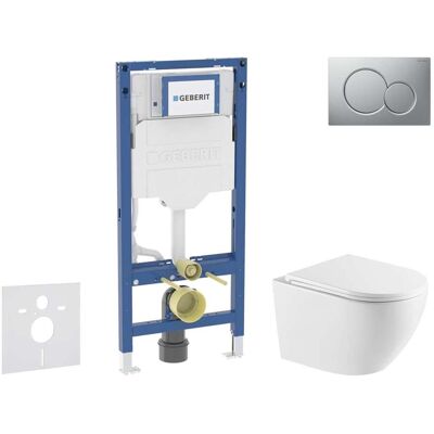 Geberit Duofix - Conjunto De Módulo De Instalación Empotrada, Inodoro Oudee Y Asiento Con Cierre Suave, Botón Sigma01, Cromo Lacado Mate Sani11ca2110 Geberit Duofix - Conjunto De Módulo De Instalación Empotrada, Inodoro Oudee Y Asiento Con Cierre Suave, Botón Sigma01, Cromo Lacado Mate Sani11ca2110