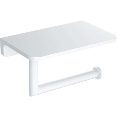 Omnires Modern Project - Portarrollos De Papel Higiénico Con Estante, Blanco Mate Mp60511wm Omnires Modern Project - Portarrollos De Papel Higiénico Con Estante, Blanco Mate Mp60511wm
