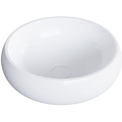 Bernstein - Lavabo De Pedestal Redondo Lavabo Mineral Fundido Baño - Nt8559 - Diametro 40cm Blanco Mate, Sin Desagüe Ni Tapa Bernstein - Lavabo De Pedestal Redondo Lavabo Mineral Fundido Baño - Nt8559 - Diametro 40cm Blanco Mate, Sin Desagüe Ni Tapa