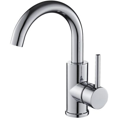 Auralum - Grifo De Lavabo 360 Giratorio, Mezclador Monomando De Baño Alto, Agua Fria Y Caliente Disponible, Aireador Extraíble, Clásico Cromado Auralum - Grifo De Lavabo 360 Giratorio, Mezclador Monomando De Baño Alto, Agua Fria Y Caliente Disponible, Aireador Extraíble, Clásico Cromado