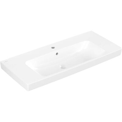 Lavabo Architectura de Villeroy & Boch - Rectangular, con desagüe central, 1000x460mm, Blanco Lavabo Architectura de Villeroy & Boch - Rectangular, con desagüe central, 1000x460mm, Blanco