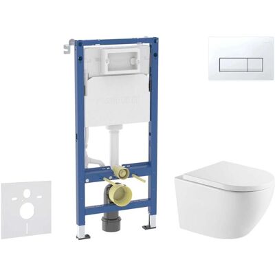 Geberit Duofix - Conjunto De Instalación Empotrada, Inodoro Oudee Y Asiento Softclose, Pulsador Delta50, Blanco Alpino Sani11ca31136 Geberit Duofix - Conjunto De Instalación Empotrada, Inodoro Oudee Y Asiento Softclose, Pulsador Delta50, Blanco Alpino Sani11ca31136