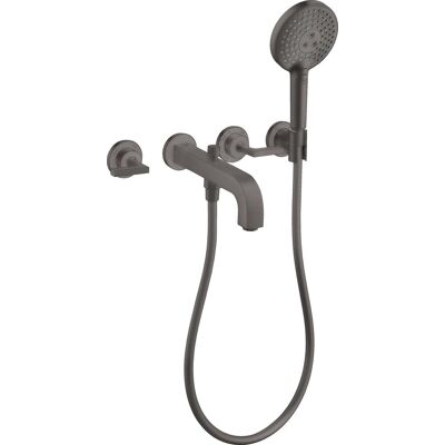 Hansgrohe Axor Citterio Grifería de bañera de 3 orificios - Cromo negro cepillado Hansgrohe Axor Citterio Grifería de bañera de 3 orificios - Cromo negro cepillado
