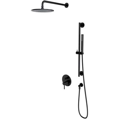 Omnires Y - Conjunto De Ducha Con Mezclador Empotrado, Con Cuerpo, Diámetro 25 Cm, Negro Sysy47bl Omnires Y - Conjunto De Ducha Con Mezclador Empotrado, Con Cuerpo, Diámetro 25 Cm, Negro Sysy47bl