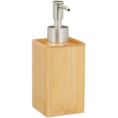HELLOSHOP26 Dispensador De Jabón Elegante Para Baño 17,5 X 6,5 X 6,5 Cm De Bambú Natural 130008911 HELLOSHOP26 Dispensador De Jabón Elegante Para Baño 17,5 X 6,5 X 6,5 Cm De Bambú Natural 130008911